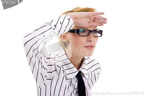 Image of woman looking forward