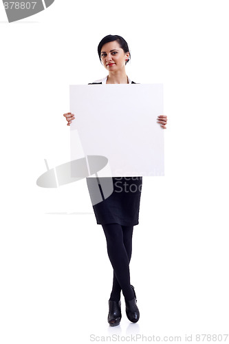 Image of  holding blank sign