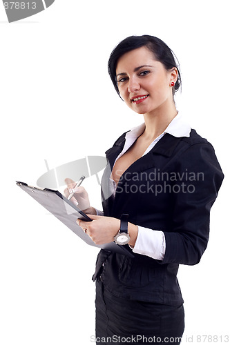 Image of Businesswoman Taking Notes