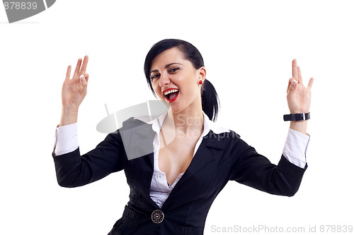 Image of woman showing signs of success