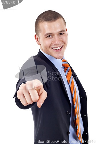Image of man pointing at you 