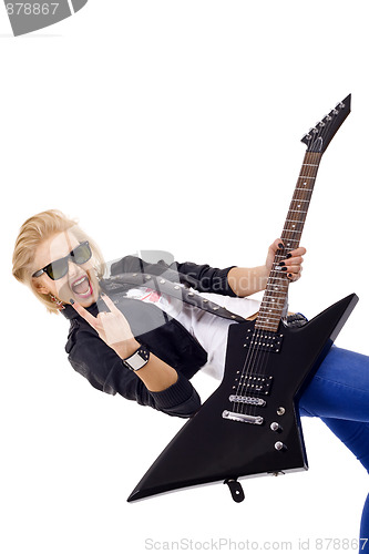 Image of energic guitar player