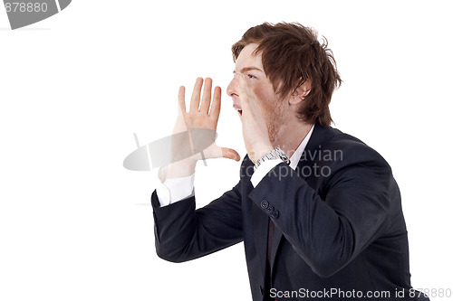 Image of businessman shouting