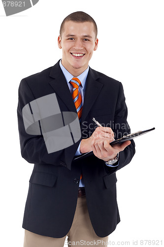 Image of writing on clipboard 