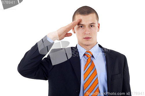 Image of man gives salute