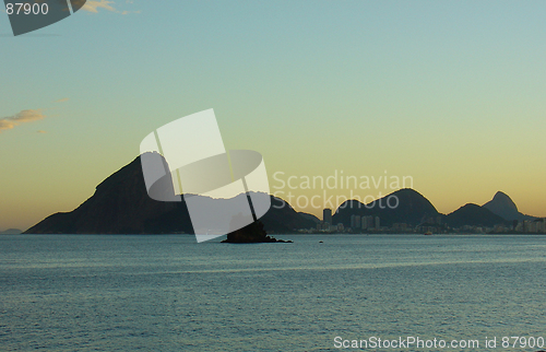 Image of The Sugar Loaf on the sunset