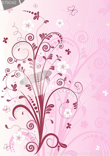 Image of Pink floral frame