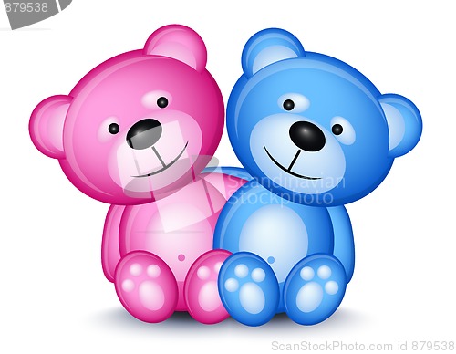 Image of Teddy bear couple
