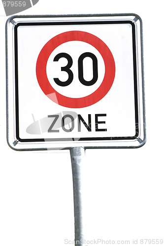 Image of road signs zone 30.