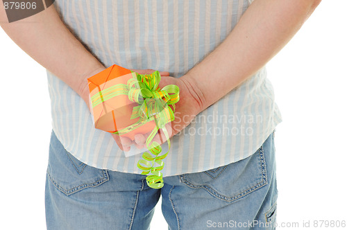 Image of men with gift