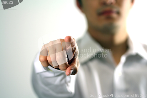 Image of Businessman pointing