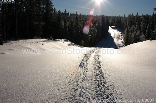 Image of Snowmobile track