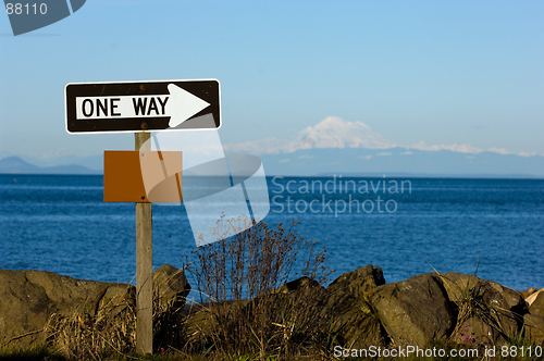 Image of One way sign