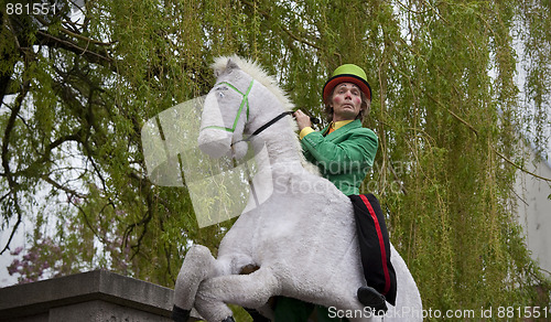 Image of Clown on horseback