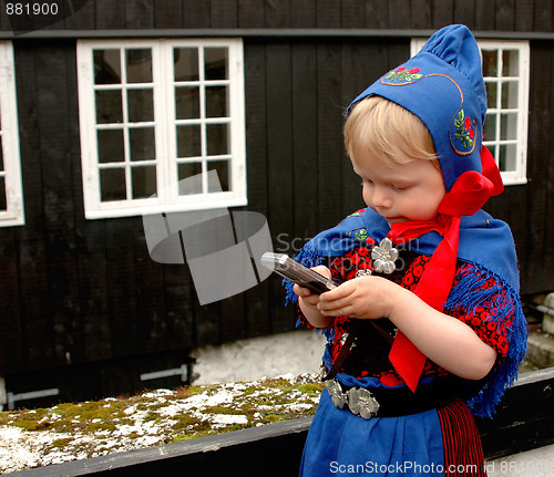 Image of Toddler texting