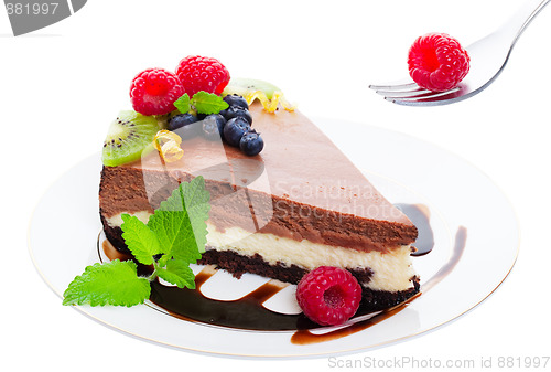 Image of Triple Layer Chocolate Cheesecake