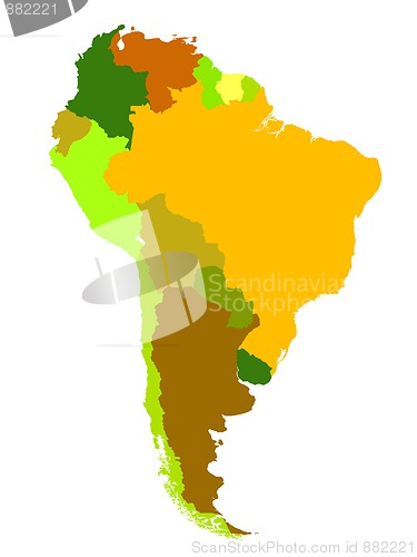 Image of South America map