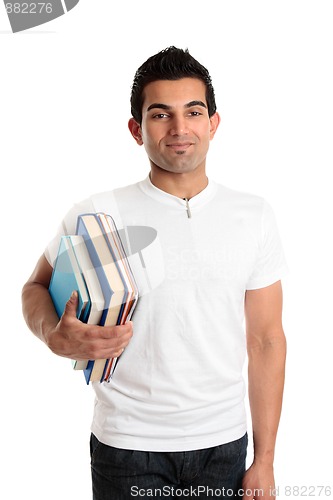 Image of Man at library, bookstore or student