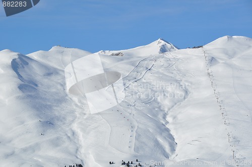 Image of Steep skiing mountain