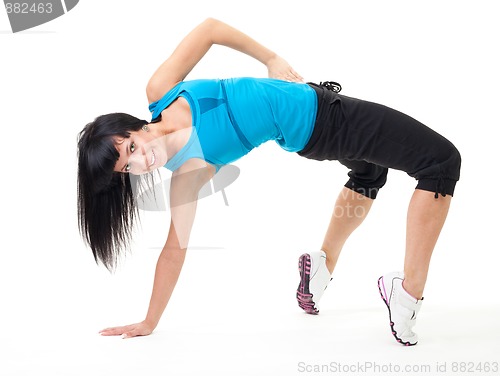 Image of Woman make flexibility exercise