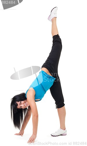 Image of Positive woman exercise