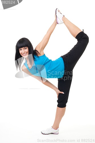 Image of woman exercise in stretching