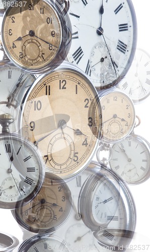 Image of collage of old style clocks