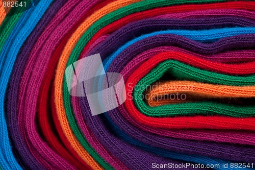 Image of Clew of colorful textile fabric