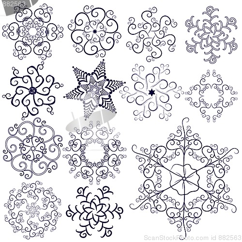 Image of Collection  new snowflakes