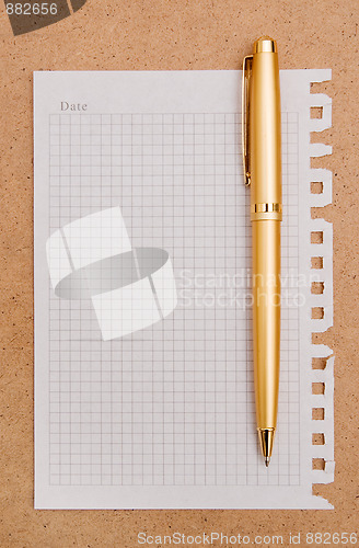 Image of Note paper and pen