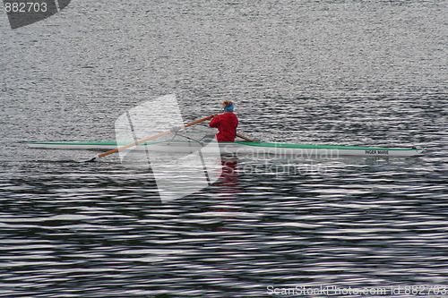 Image of woman rowing