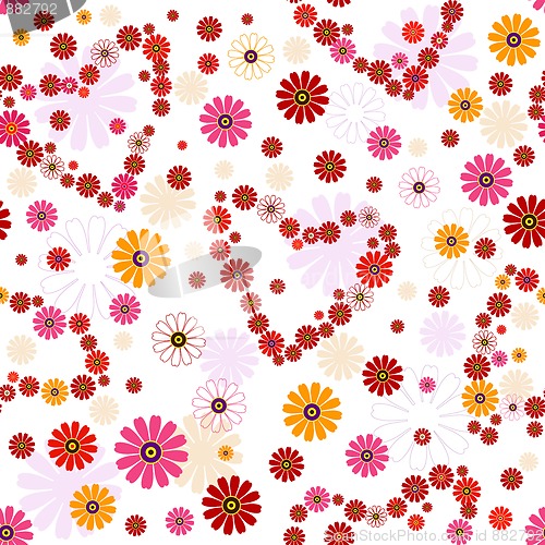 Image of Seamless floral valentine pattern