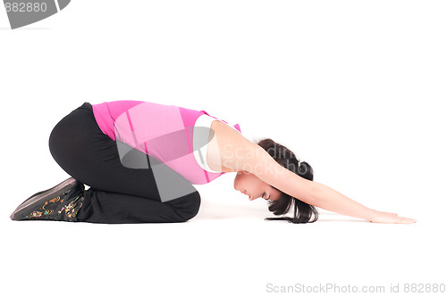 Image of Fitness instructor  isolated on white 