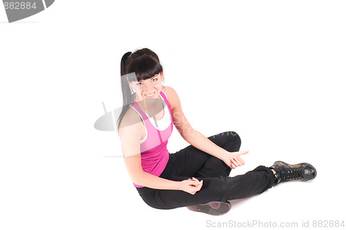 Image of Fitness instructor  isolated on white 