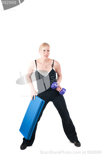 Image of Fitness instructor  isolated on white 