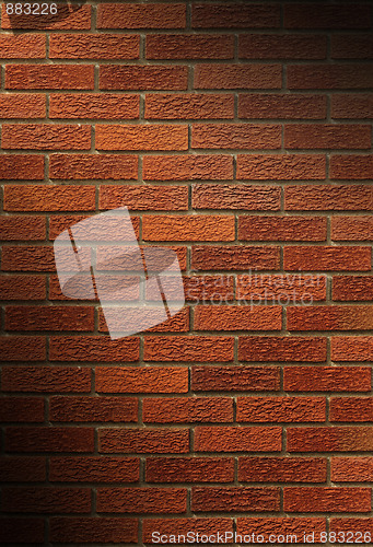 Image of Red Brick Wall lit diagonally