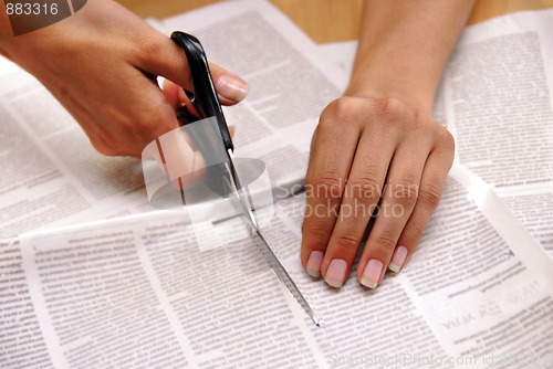 Image of Cutting out from newspapers