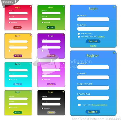 Image of Colorful Web Forms