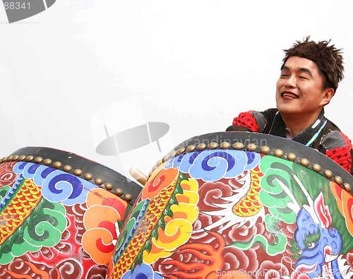 Image of Korean drummer at a festival