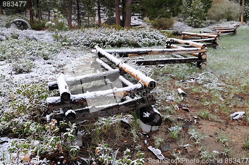 Image of Log fence