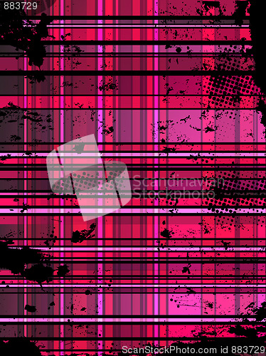 Image of Checkered Pink Grunge Background.