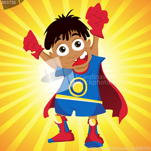 Image of Black Super hero Boy. 