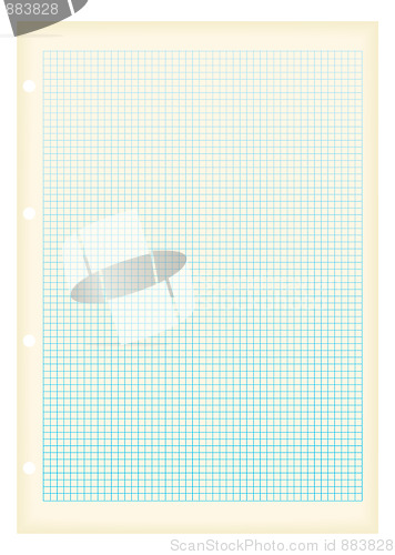 Image of grunge a4 graph paper square