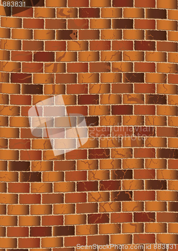 Image of grunge brown brick wall