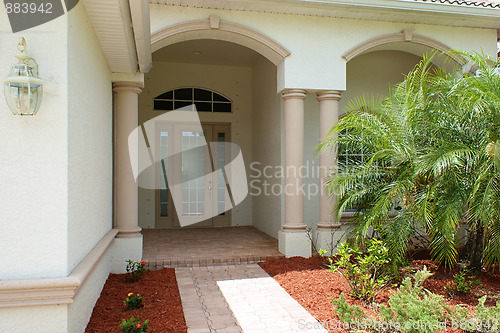 Image of front door and entry to house