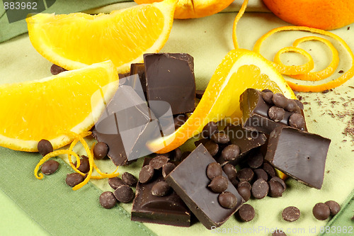 Image of Chocolate Pieces And Orange