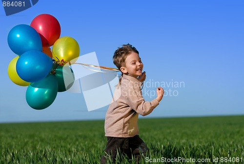 Image of Child with balloons