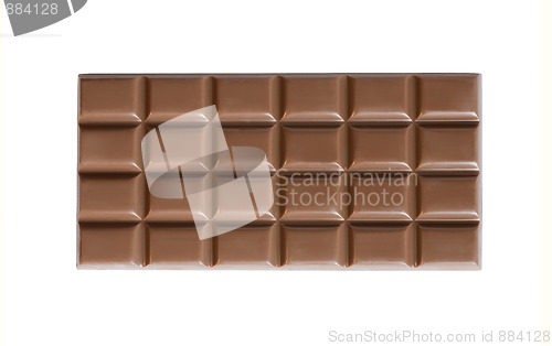 Image of High quality handmade milk chocolate bar isolated