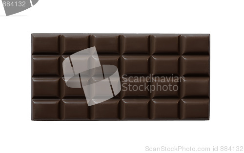 Image of High quality dark chocolate bar isolated