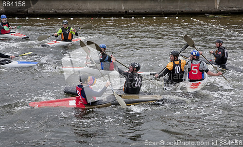 Image of Kayak polo infight